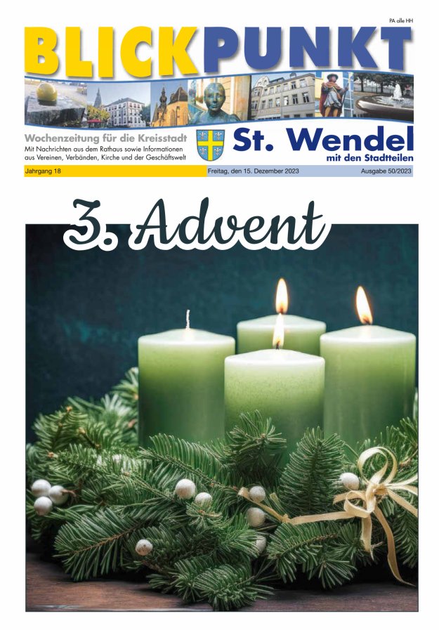 Blickpunkt St Wendel Titelblatt 50/2023