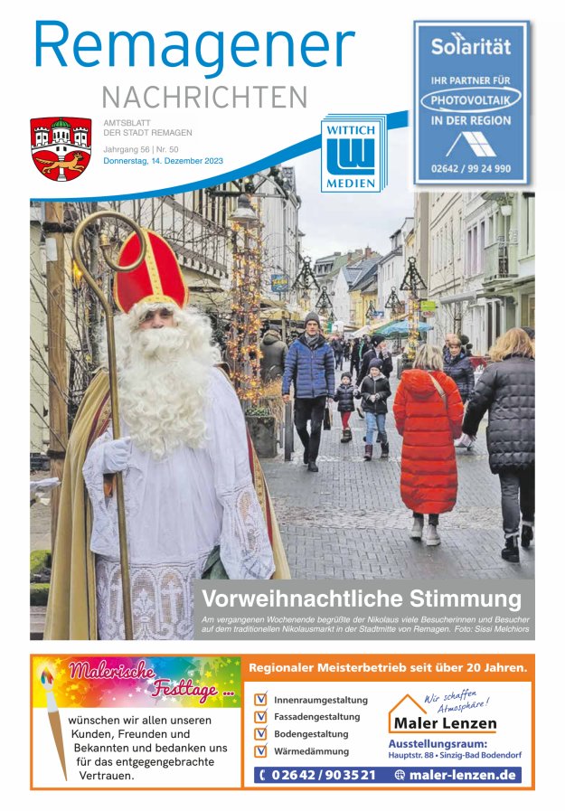 Remagener Nachrichten Titelblatt 50/2023