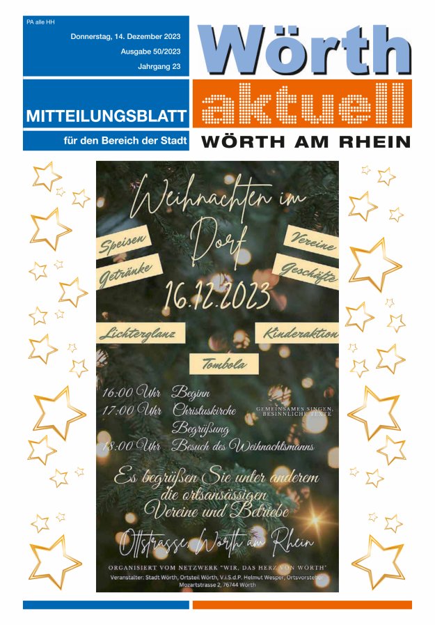 Wörth aktuell Titelblatt 50/2023