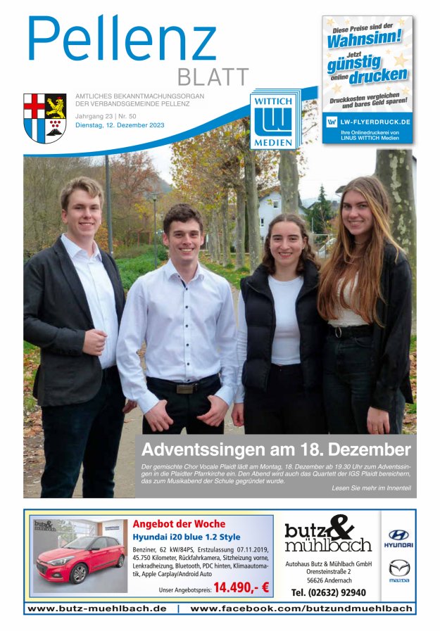 Pellenzblatt Titelblatt 50/2023