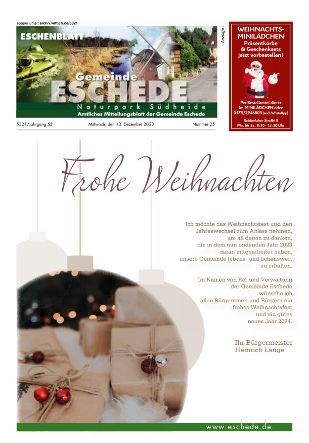 Eschenblatt Titelblatt 25/2023