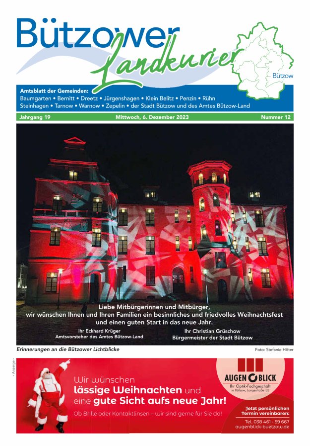 Bützower Landkurier Titelblatt 12/2023