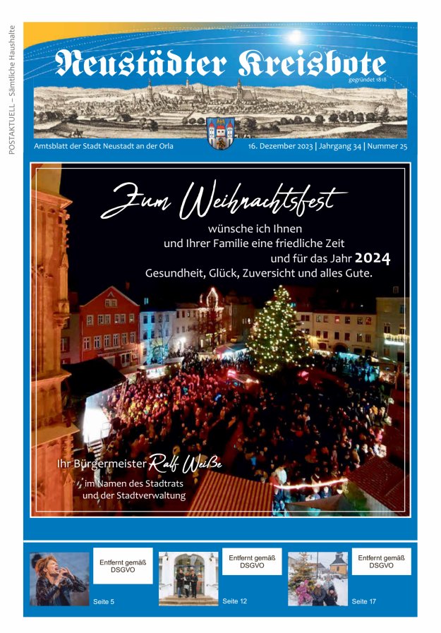 Neustädter Kreisbote Titelblatt 25/2023