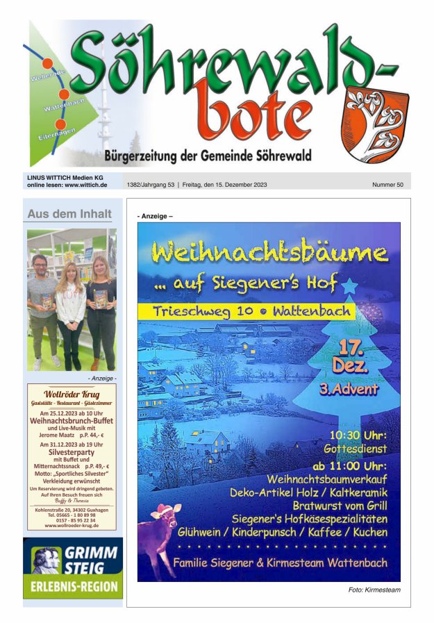 Söhrewaldbote Titelblatt 50/2023