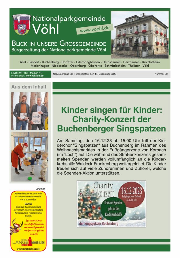 Blick in unsere Grossgemeinde Titelblatt 50/2023