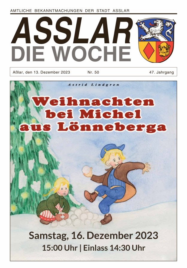 Asslar - Die Woche Titelblatt 50/2023