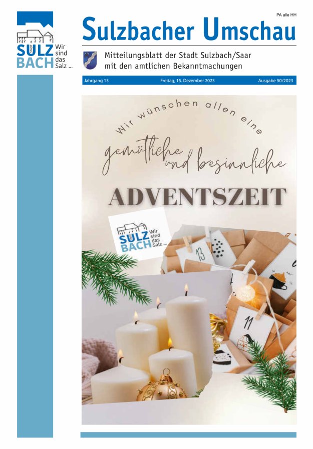 Sulzbacher Umschau Titelblatt 50/2023