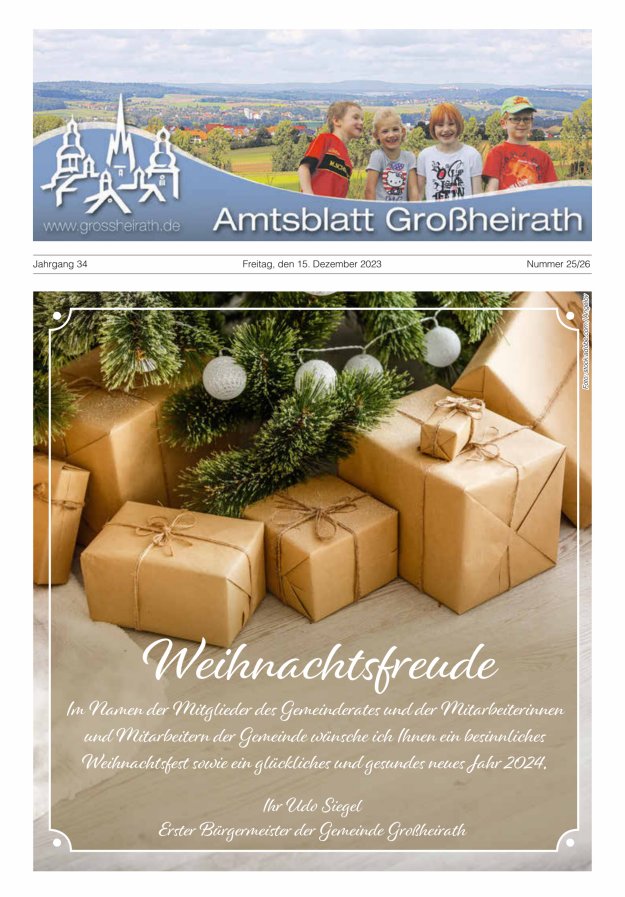 Amtsblatt Großheirath Titelblatt 25/2023