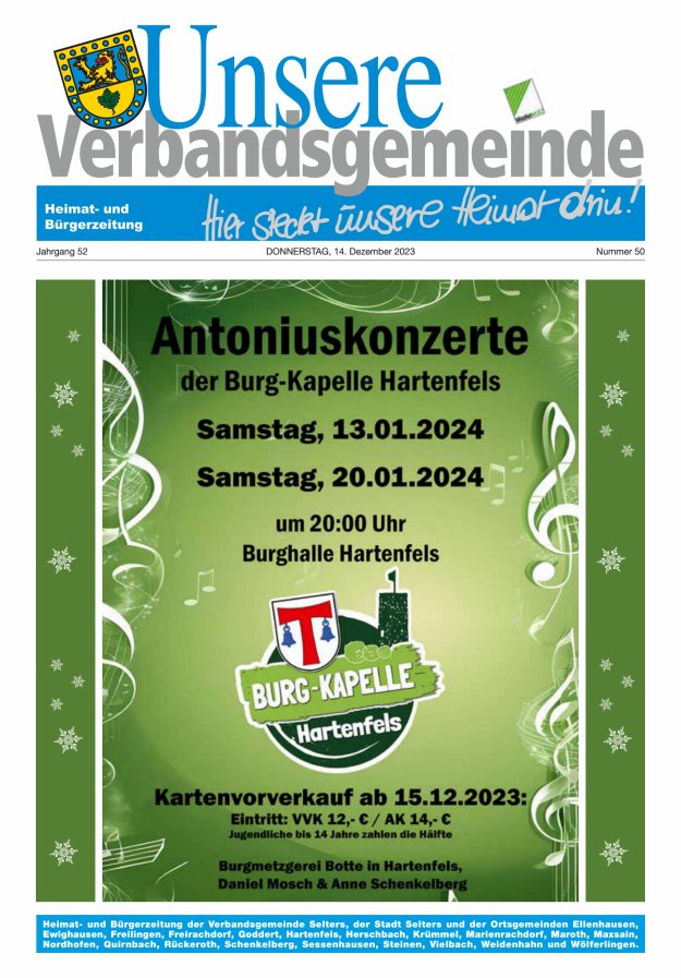 Unsere Verbandsgemeinde Selters Ww Titelblatt 50/2023