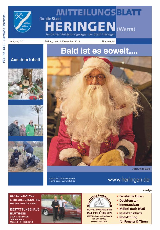 Mitteilungsblatt Heringen Titelblatt 50/2023