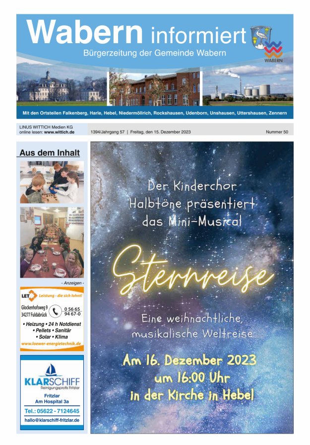 Wabern informiert Titelblatt 50/2023