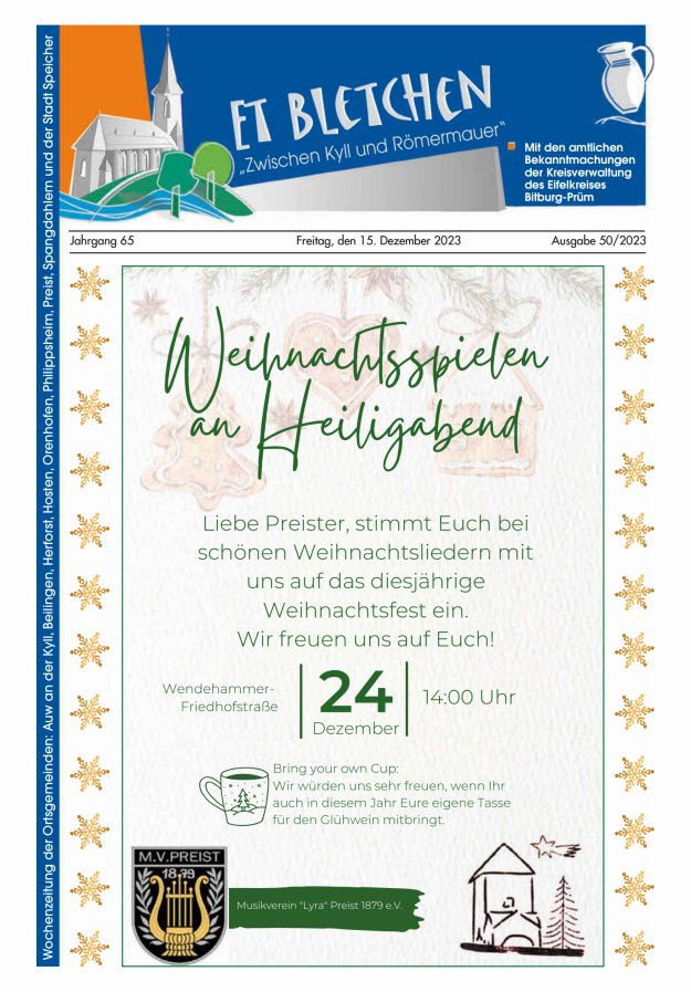 Et Bletchen VG Speicher Titelblatt 50/2023