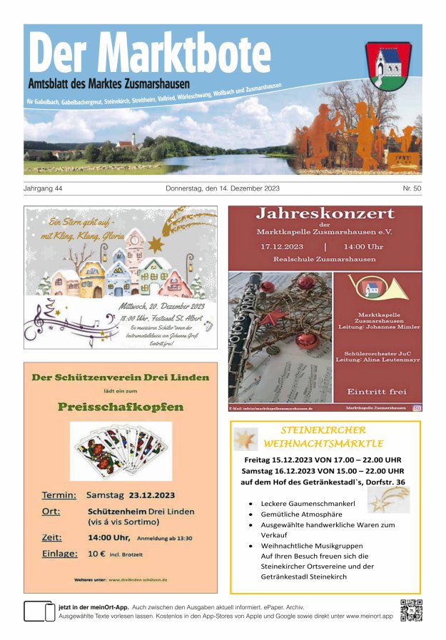 Zusmarshausen - Der Marktbote Titelblatt 50/2023
