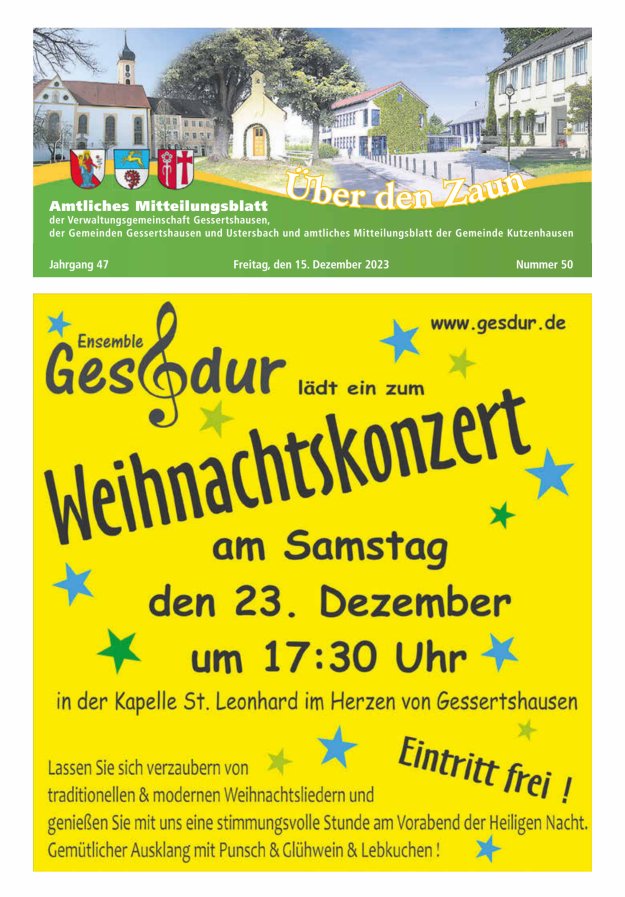 Über den Zaun Titelblatt 50/2023