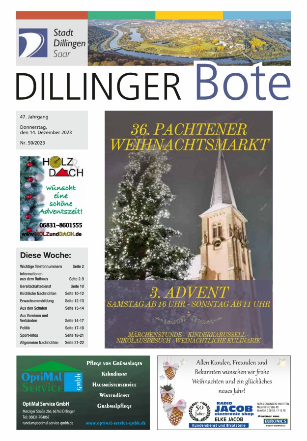 Dillinger Bote Titelblatt 50/2023