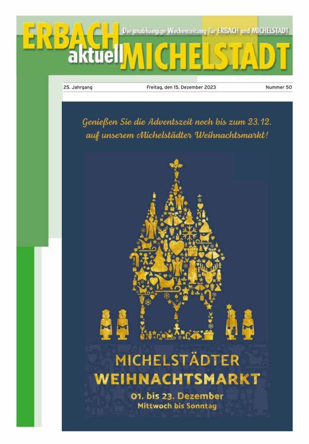 Erbach-Michelstadt aktuell Titelblatt 50/2023