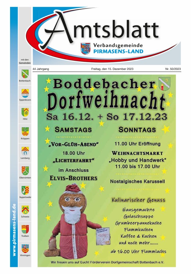 Amtsblatt VG Pirmasens-Land Titelblatt 50/2023