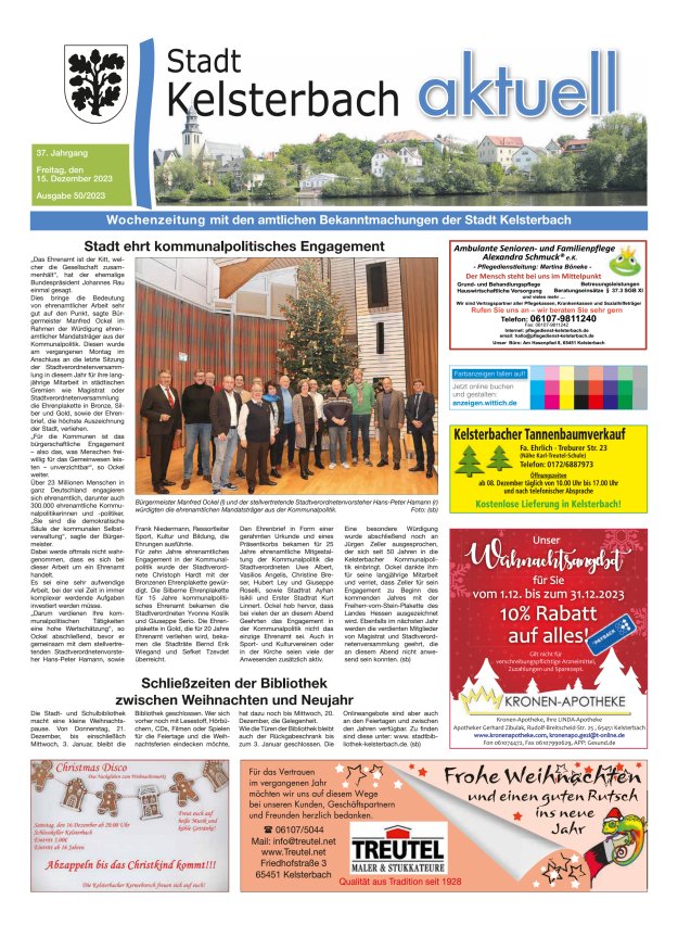 Kelsterbach aktuell Titelblatt 50/2023