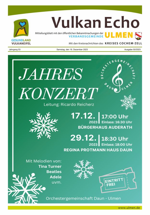 Vulkan Echo VG Ulmen Titelblatt 50/2023