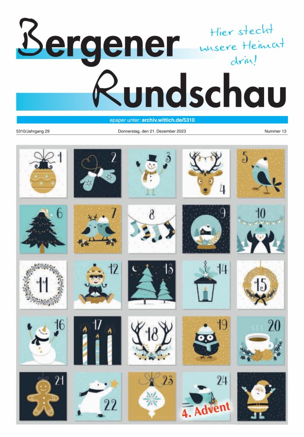 Bergener Rundschau Titelblatt 13/2023