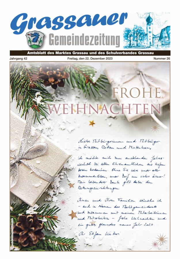 Grassauer Gemeindezeitung Titelblatt 26/2023