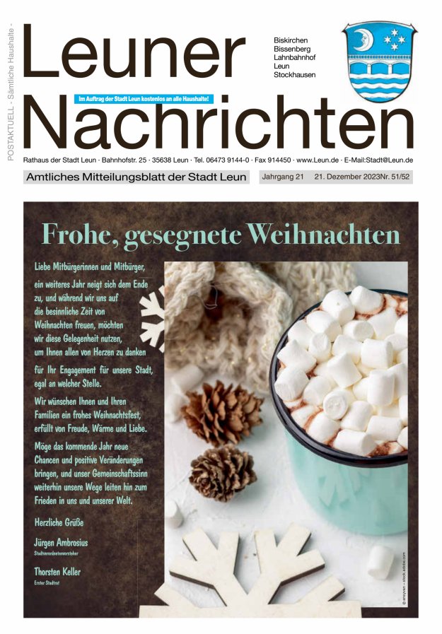Leuner Nachrichten Titelblatt 51/2023