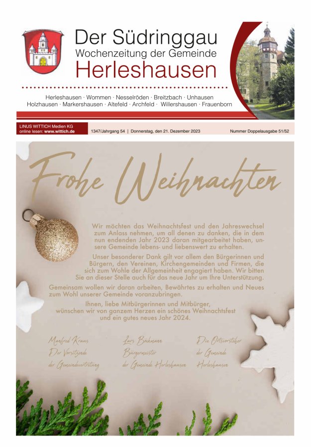 Der Südringgau Titelblatt 51/2023