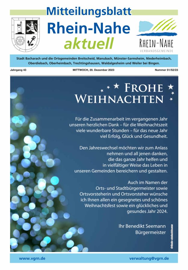 Rhein-Nahe aktuell Titelblatt 51/2023