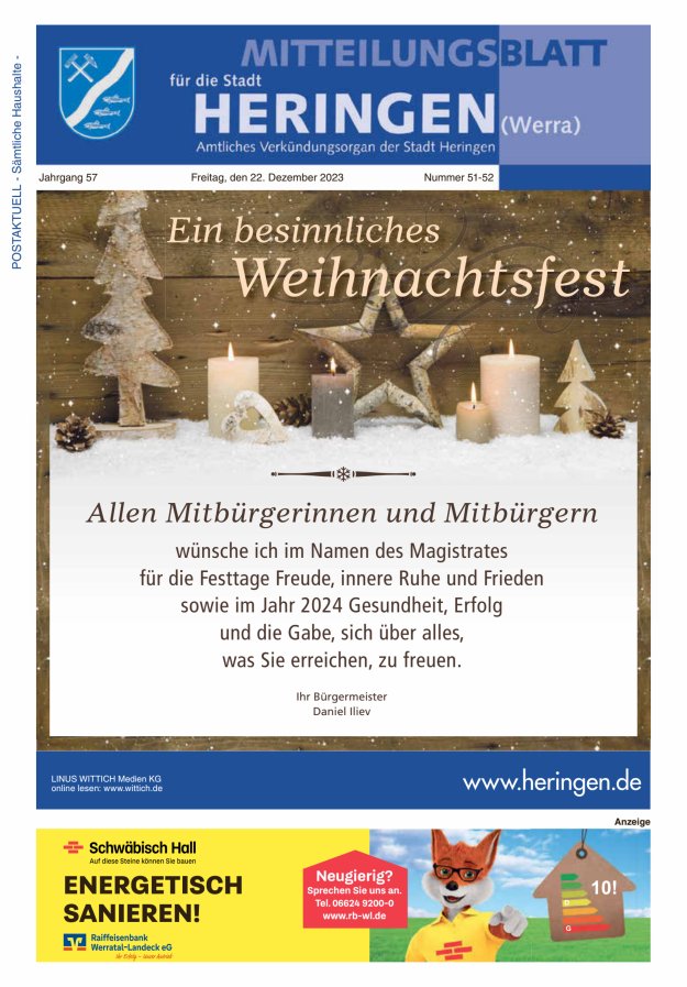 Mitteilungsblatt Heringen Titelblatt 51/2023