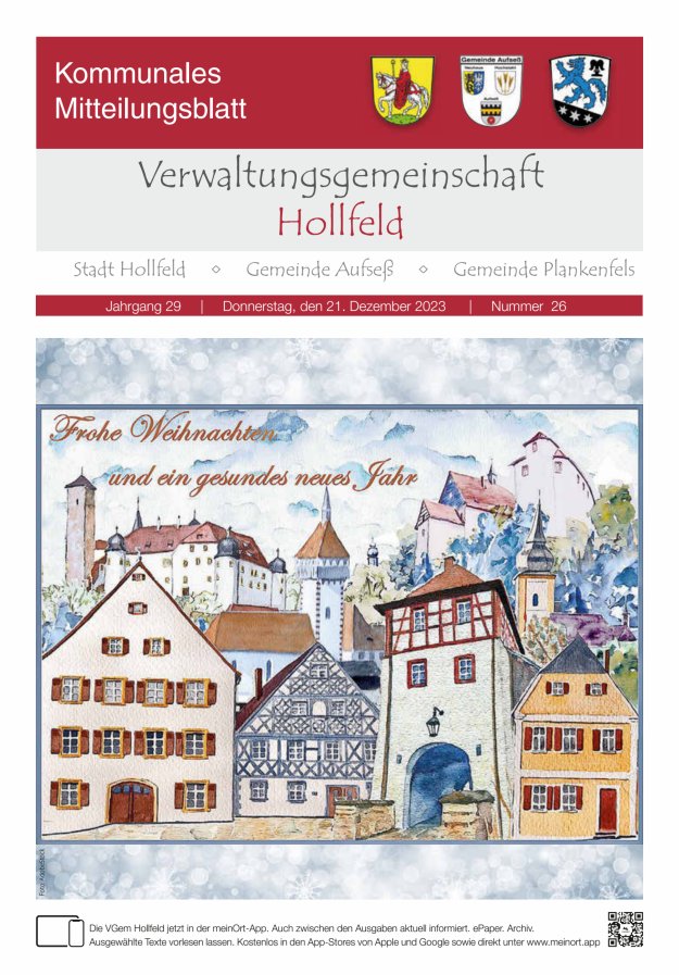 MB der Verwaltungsgemeinschaft Hollfeld  Titelblatt 26/2023