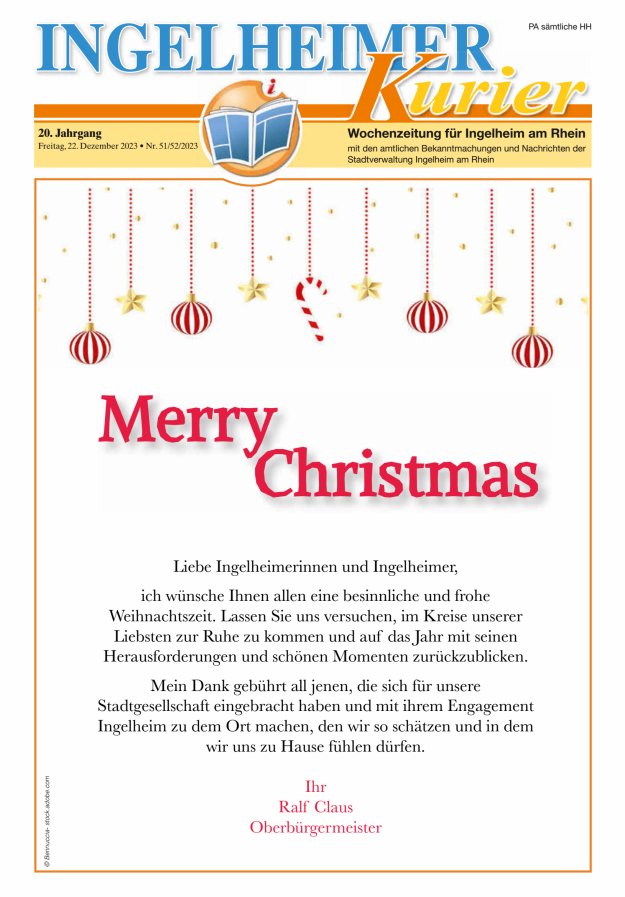 Ingelheimer Kurier Titelblatt 51/2023
