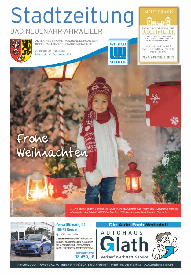 Stadtzeitung Bad Neuenahr-Ahrweiler Titelblatt 51/2023