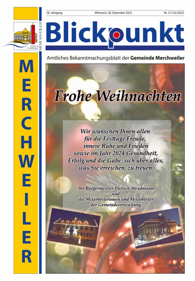 Blickpunkt Merchweiler Titelblatt 51/2023