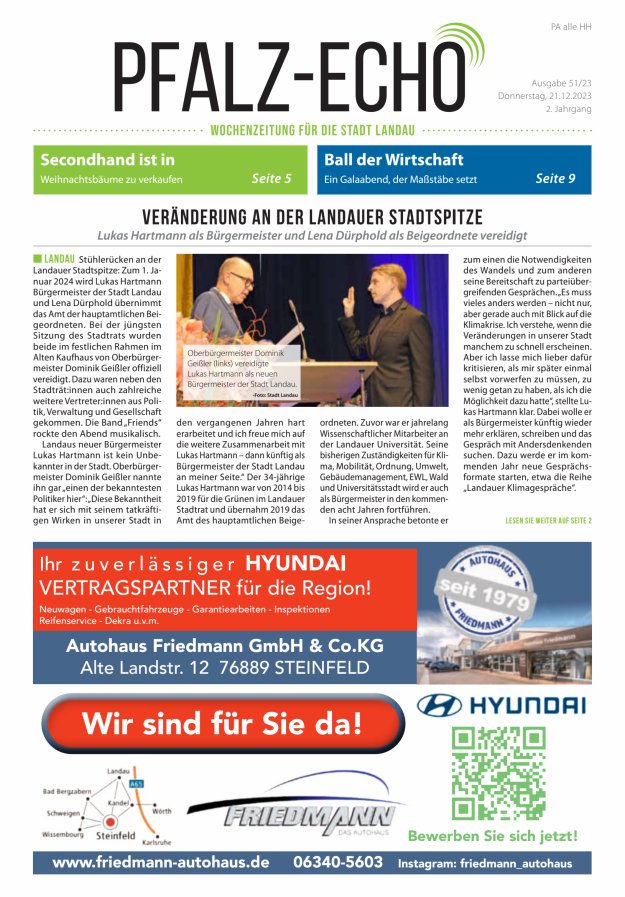 Pfalz-Echo Titelblatt 51/2023