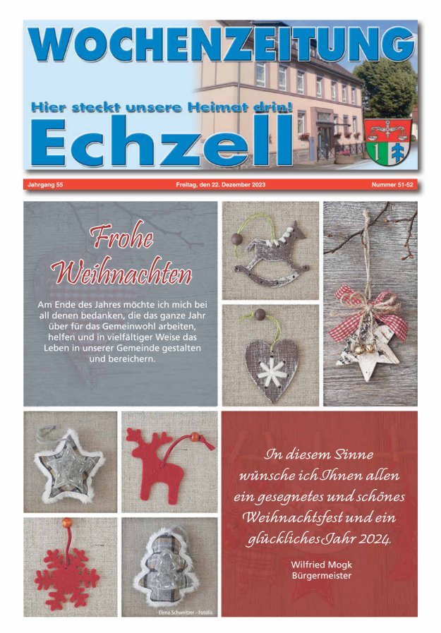 Wochenzeitung für die Gemeinde Echzell Titelblatt 51/2023