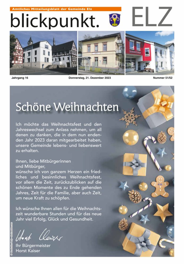 Blickpunkt Elz Titelblatt 51/2023