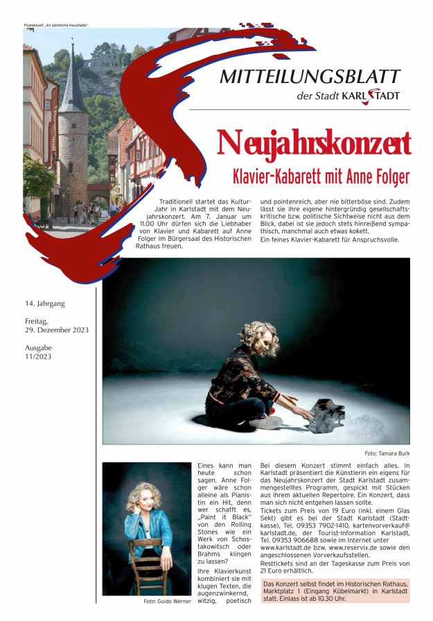 Mitteilungsblatt Karlstadt Titelblatt 11/2023
