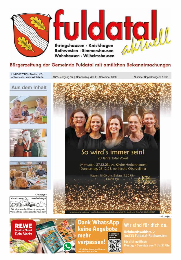 Fuldatal aktuell Titelblatt 51/2023