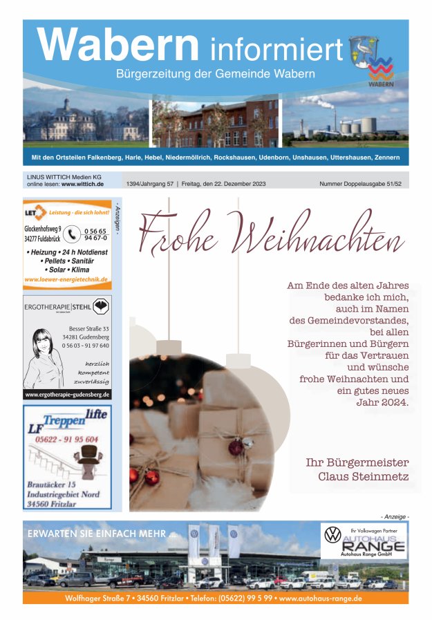 Wabern informiert Titelblatt 51/2023