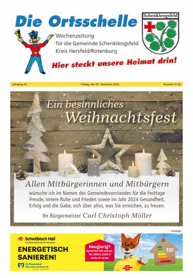 Die Ortsschelle Titelblatt 51/2023