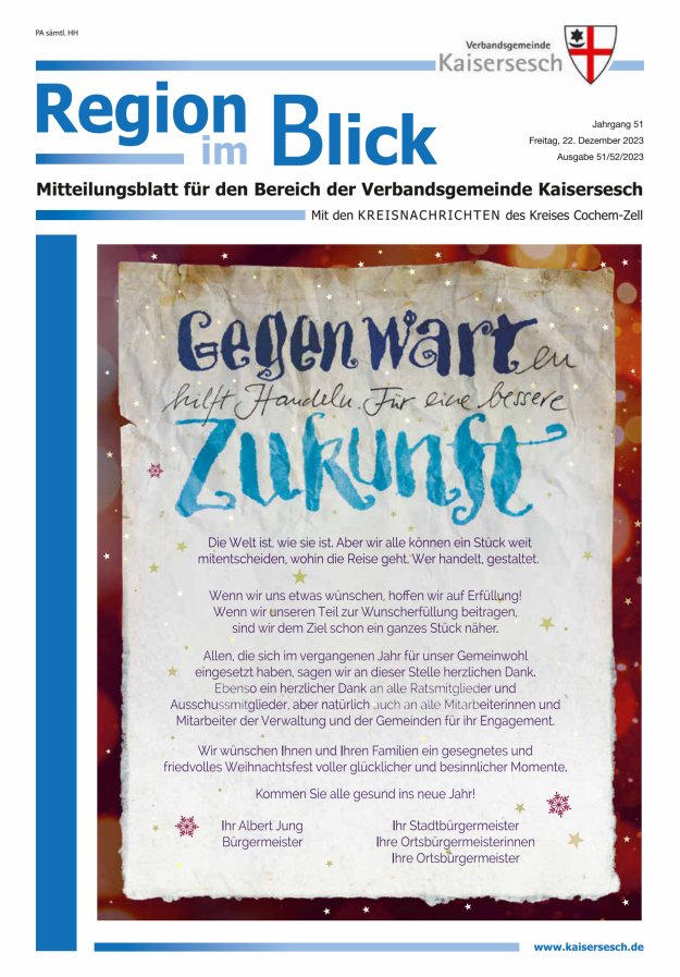 Region im Blick VG Kaisersesch Titelblatt 51/2023