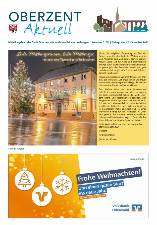 Oberzent aktuell Titelblatt 51/2023