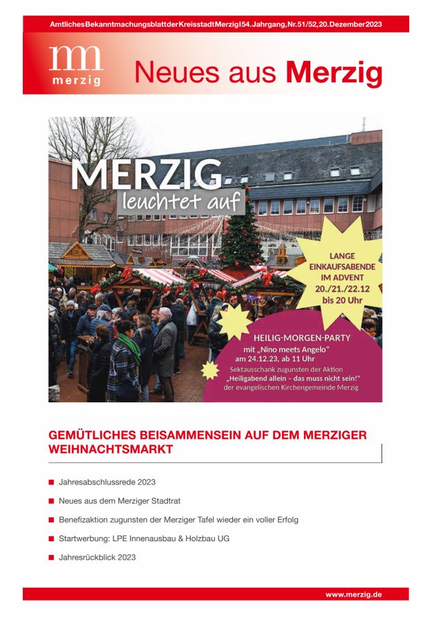 Neues aus Merzig Titelblatt 51/2023