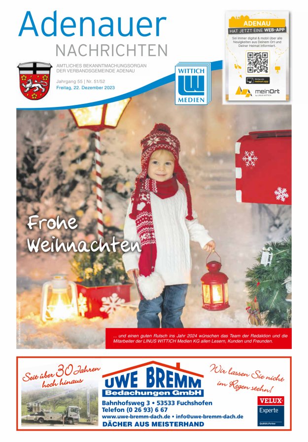 Adenauer Nachrichten Titelblatt 51/2023