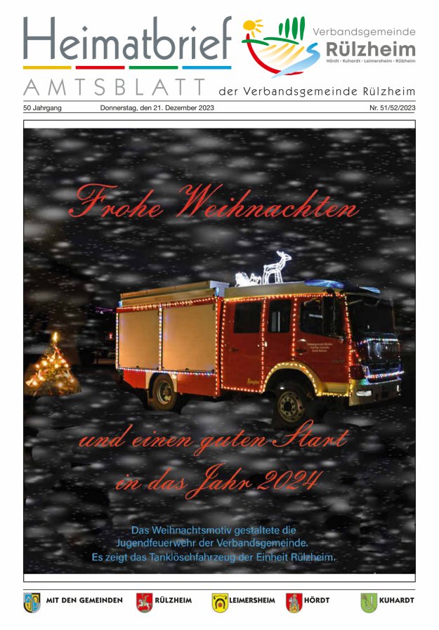 Heimatbrief VG Rülzheim Titelblatt 51/2023