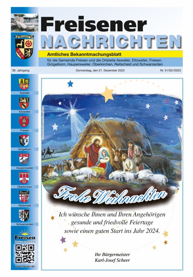 Freisener Nachrichten Titelblatt 51/2023
