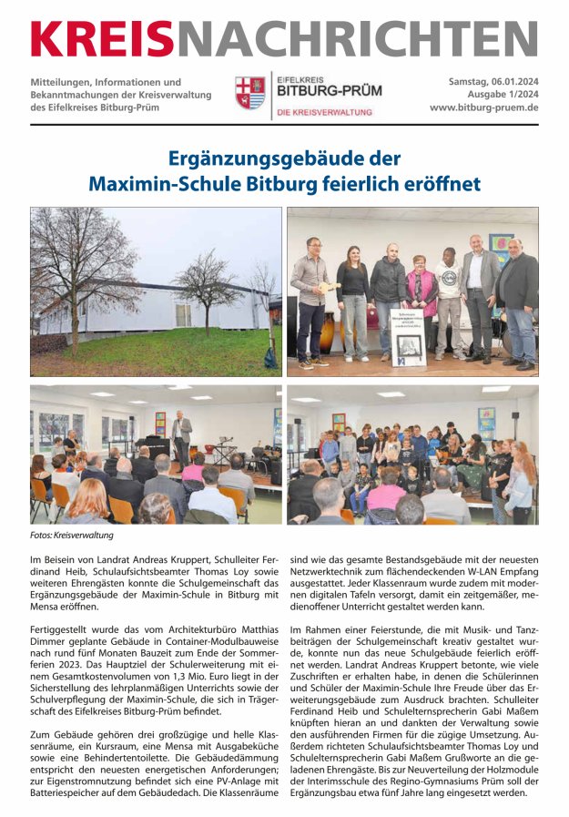 Kreis Bitburg-Prüm Titelblatt 01/2024