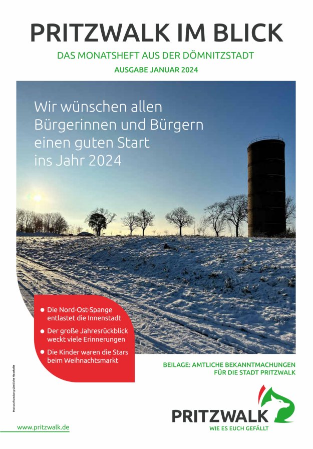 Pritzwalk im Blick Titelblatt 01/2024