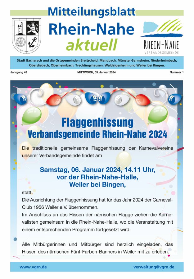 Rhein-Nahe aktuell Titelblatt 01/2024