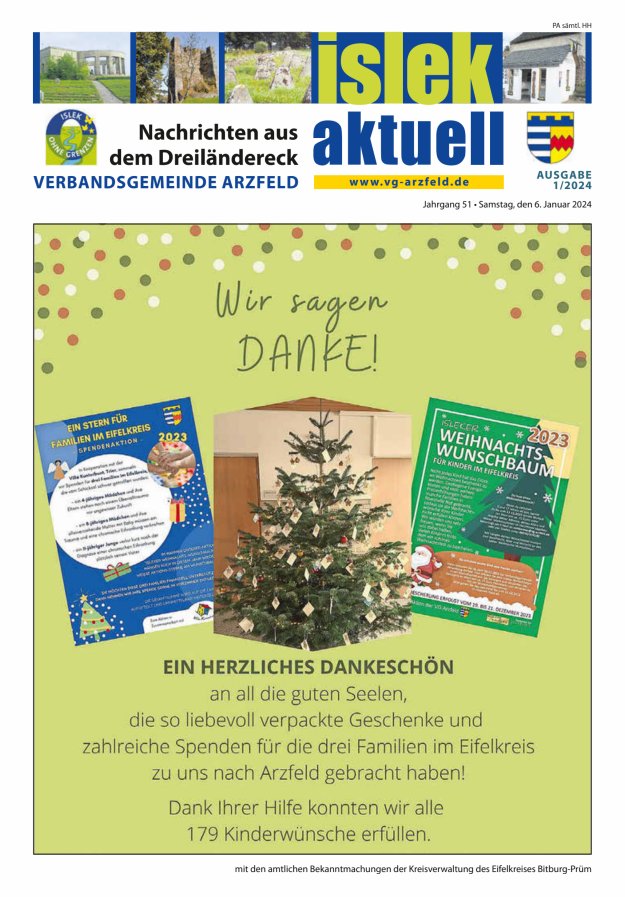 Islek aktuell VG Arzfeld Titelblatt 01/2024